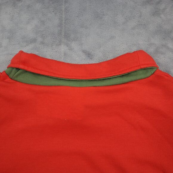 Pykettes Sweater Womens S Red Green Quarter Sleeve Floral Shoulder Pads Pullover - Picture 13 of 16